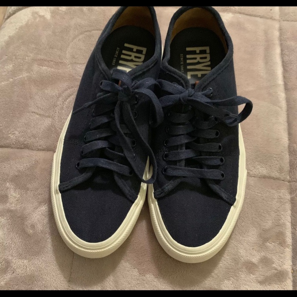 EUC Frye Ludlow Canvas/Leather Sneakers 9.5 Men’s - Picture 3 of 6